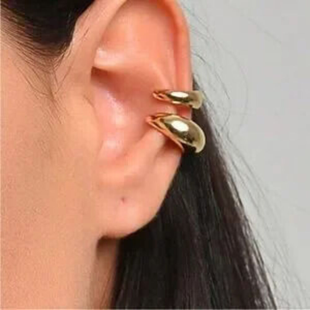 Gold 2pc Minimalist Ear Cuffs